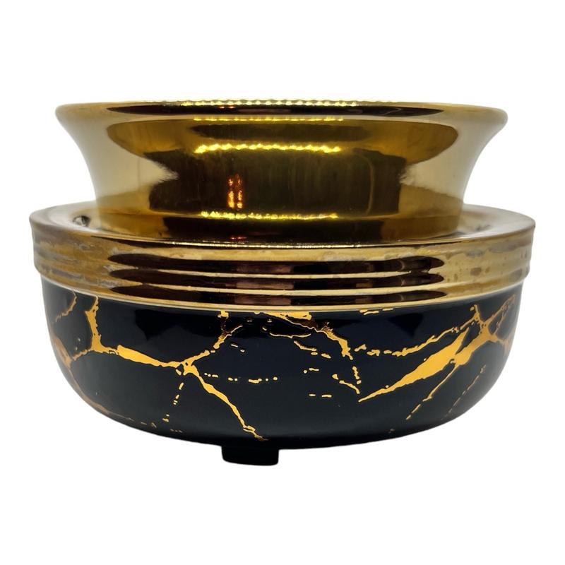 2-in-1 Wax Melter & Warming Plate Bowl Decor - Only Gold & Black Style Remaining, white & gold are SOLD OUT! Fragrance Ornaments