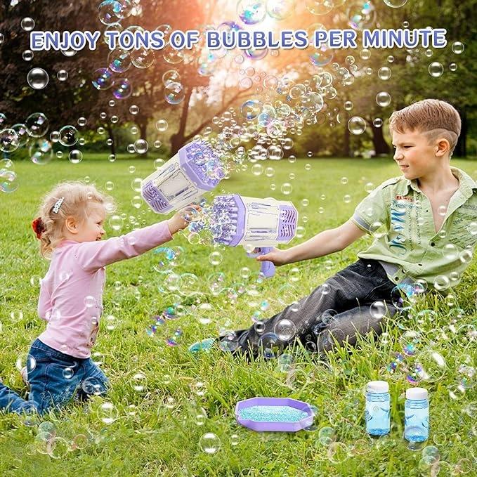 Bubble Machine,69 Hole Bubble Machine, Rocket Bubble Machine, Perfect For Outdoor Fun, Weddings, Parties, Birthdays, Gatherings, Camping, And Suitable For Kids And Adults Alike