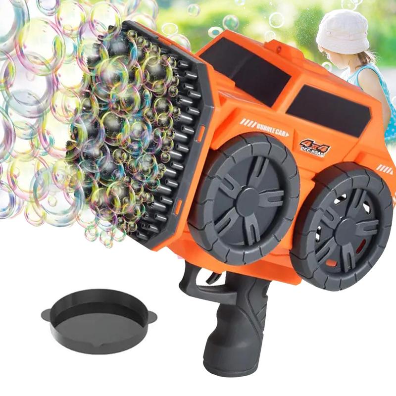 LED Light Bubble Machine, 139 Hole Bubble Blower Toy with Bubble Solution, Outdoor Bubble Maker for Birthday Wedding Summer Party