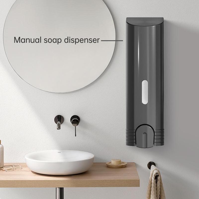 Wall Mounted Manual Soap Dispenser, 1 Piece Press Type Soap Dispenser, Bathroom Liquid Dispenser, Hand Sanitizer Dispenser For Home Bathroom Kitchen Hospital Hotel