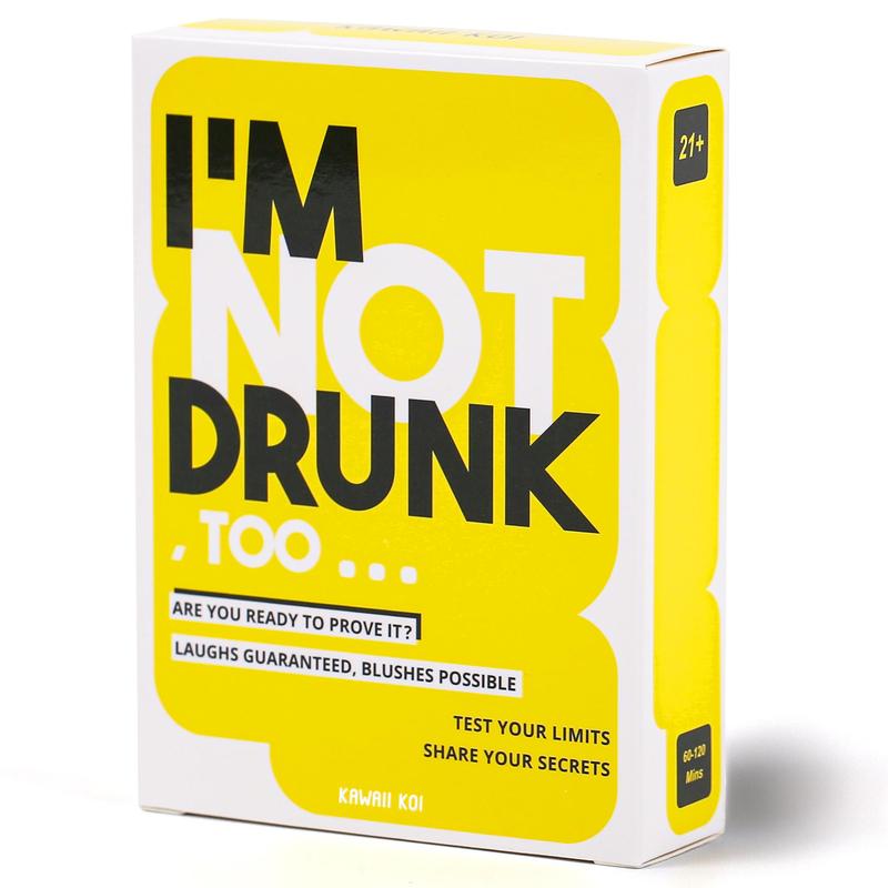 I'm Not Drunk Letter Pattern Party Drinking Card, 55pcs/box Funny Drinking Card Game, Hilarious Unforgettable Drinking Game Card, Party Activities Supplies