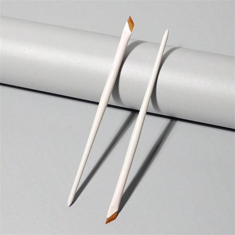 Eyeliner Brush for Summer Gift, 2 Counts Ultra Fine Angled Eyeliner Brush, Flat Angle Eyebrow Brush, Precision Detail Brush, Suitable for Eye And Under Eye Cosmetic Makeup Tool, Back To School Trending Products