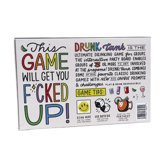 DRUNK TANK: Interactive Party Drinking Board Game with Dares and Challenges for Game Nights and Parties!