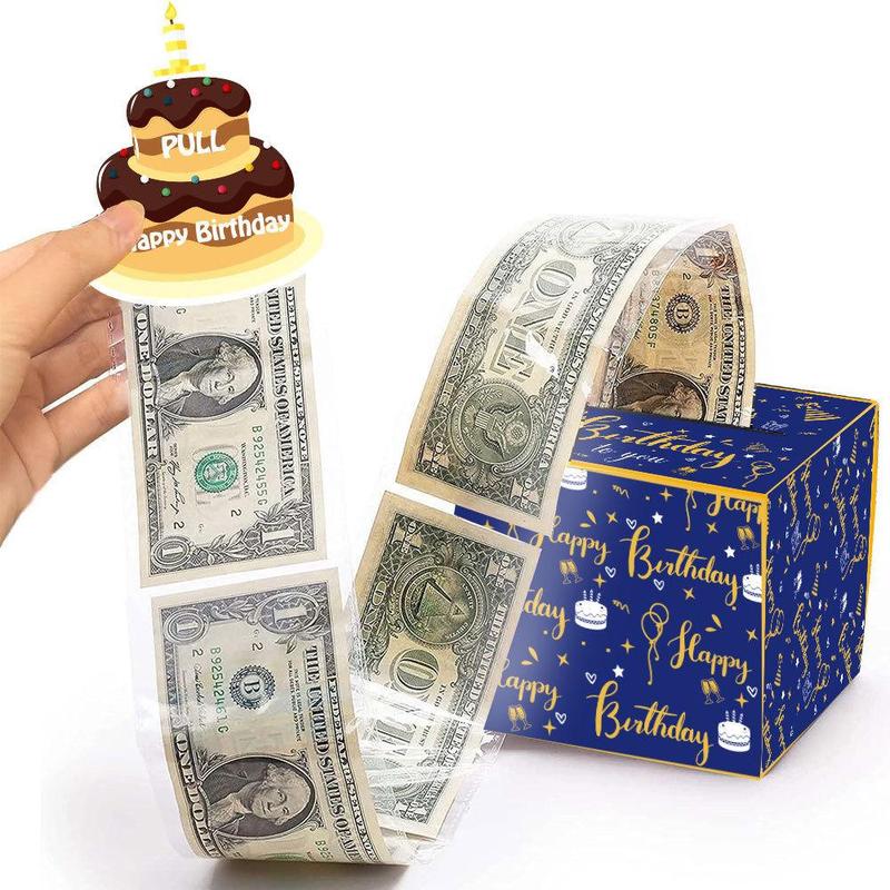 Birthday Party Surprise Money Box, Birthday Money Box for Cash, Paper Cash Box without Cash, Creative Decorative Gift Box Props, Party Supplies