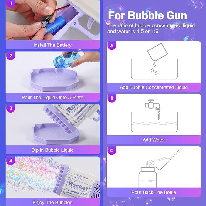 Bubble Machine,69 Holes Bubbles Machine for Adults Kids, Outdoor Toys for Kids Bubble Makers,Gifts for 4-12 Year Old Boys and Girls,Adults Birthday Wedding Party Outdoor Toy .