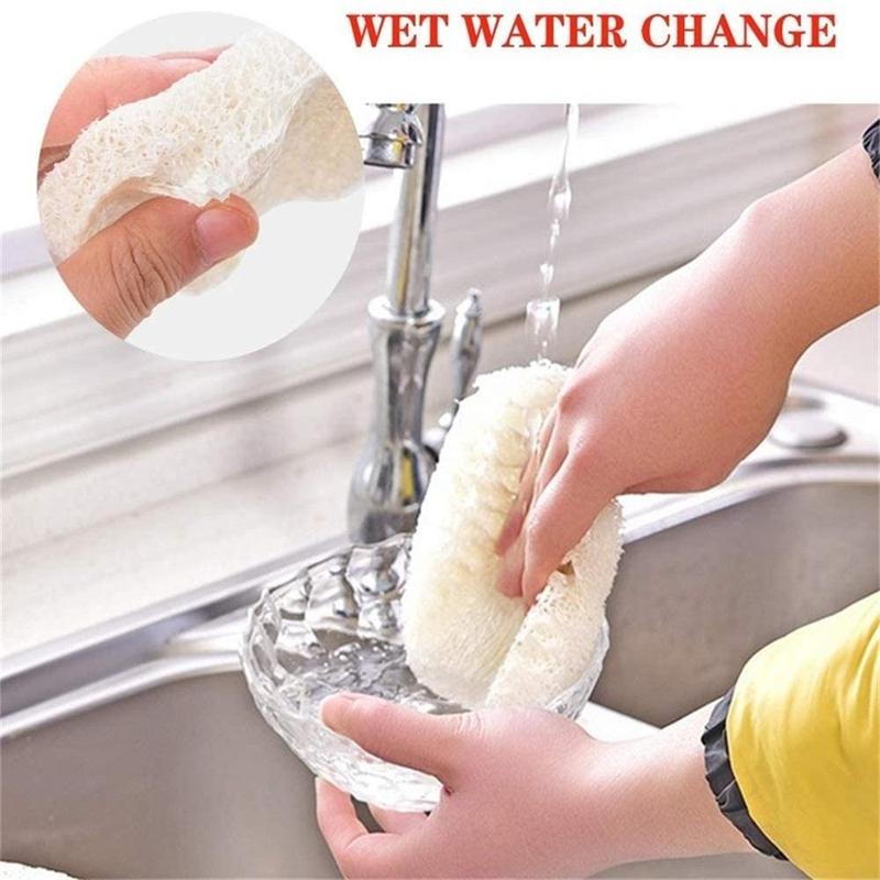 Kitchen Cleaning Loofah (3pcs), Bamboo Fiber Dish Cleaning Cloth, Multifunctional Household Cleaning Loofah for Kitchen Sink Stove