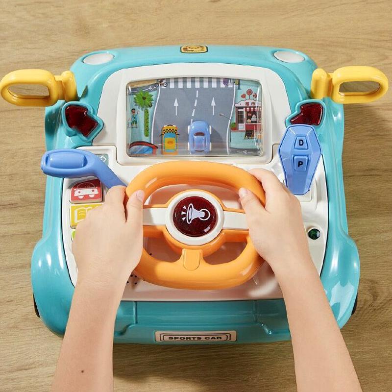 Car Steering Wheel Toy, Simulation Driving Light Music Multifunctional Toy, Best Gift Toy