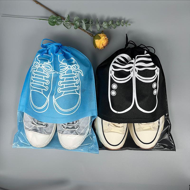 Shoe Bags (5pcs), Dustproof Shoe Storage Bag, Drawstring Design Portable Shoe Cover, Household Convenient Shoe Storage Bag