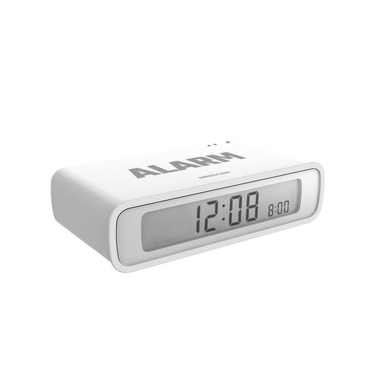 BALDR Digital Alarm Clock - Flip to Turn Alarm Off. Large LCD Screen