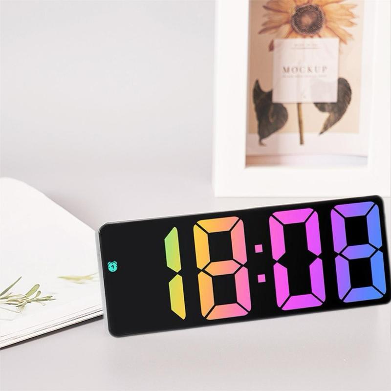 LED Electronic Clock, Creative Alarm Clock, 1 Count USB/Battery Powered Large Screen Clock, Home Decor for Bedroom, Living Room (Battery Not Included)