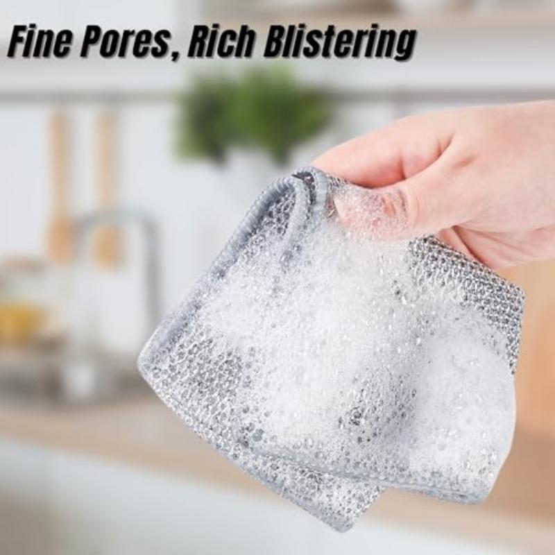 Multifunctional Dishwashing Cloth (10pcs), Reusable Scratch-resistant Dishwashing Rag, Kitchen Cleaning Supplies