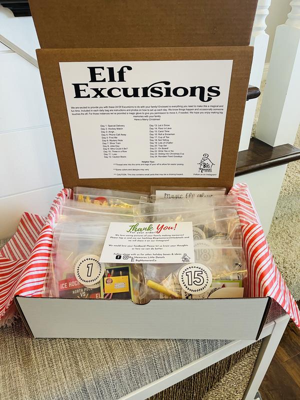 2023 Clearance 24 Day Elf Excursions Box Elf box Gifts Christmas Magical Set elf