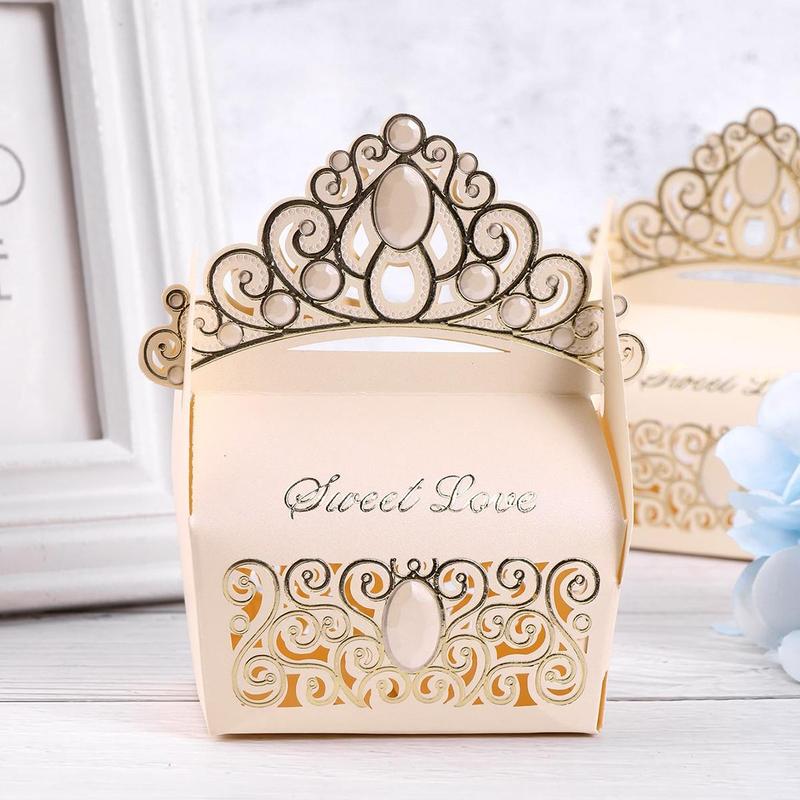 Valentine's Day Gift Crown Shaped Gift Box, 20pcs/set Modern Fashion Hollow out Gift Box, Gift Packaging Box for Wedding Party Engagement Decoration, Sweet Romantic Unique Valentine's Day Gift Idea