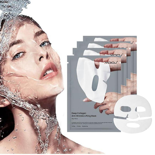 4Pcs Deep Collagen Energy Mask - Night Sleep Collagen Mask, Face Masks Deep Collagen Anti-Wrinkle Lifting Mask, Moisturizing Firming And Moisturizing Face Masks