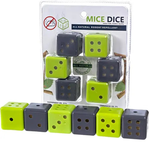 Mice Dice - Peppermint Oil Mouse Solution for Home and Outdoor - 6 Pack