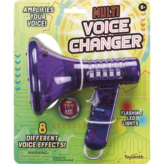 Toysmith Tech Gear Multi Voice Changer, Amplifies Voice With 8 Different Voice Effects, For Boys &amp; Girls Ages 5+, Colors vary