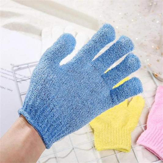 2pcs Nylon Soft Abrasive Resistant Household Cleaning Glove, Back Scrubber Bath Glove, Bathroom Supplies