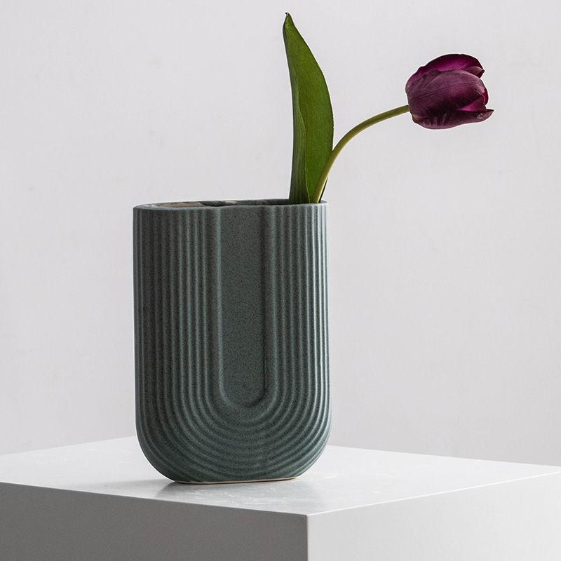 Ceramic Vase, Modern Retro Flower Arrangement Vase, Decorative Vase for Home Living Room Bedroom Office