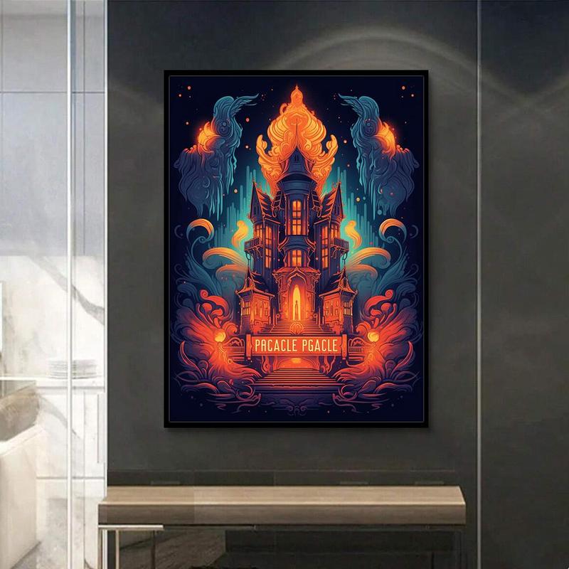 1 Piece Castle Art Print, Modern Canvas Painting Without Frame, Wall Decor For Living Room Bedroom Office