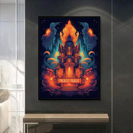 1 Piece Castle Art Print, Modern Canvas Painting Without Frame, Wall Decor For Living Room Bedroom Office