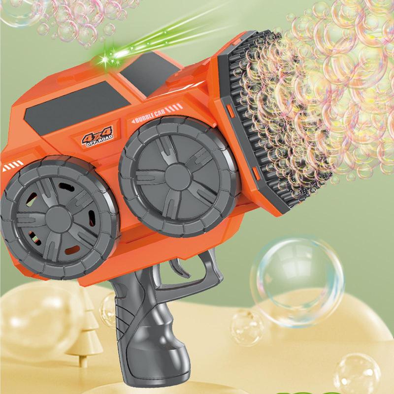 LED Light Bubble Machine, 139 Hole Bubble Blower Toy with Bubble Solution, Outdoor Bubble Maker for Birthday Wedding Summer Party