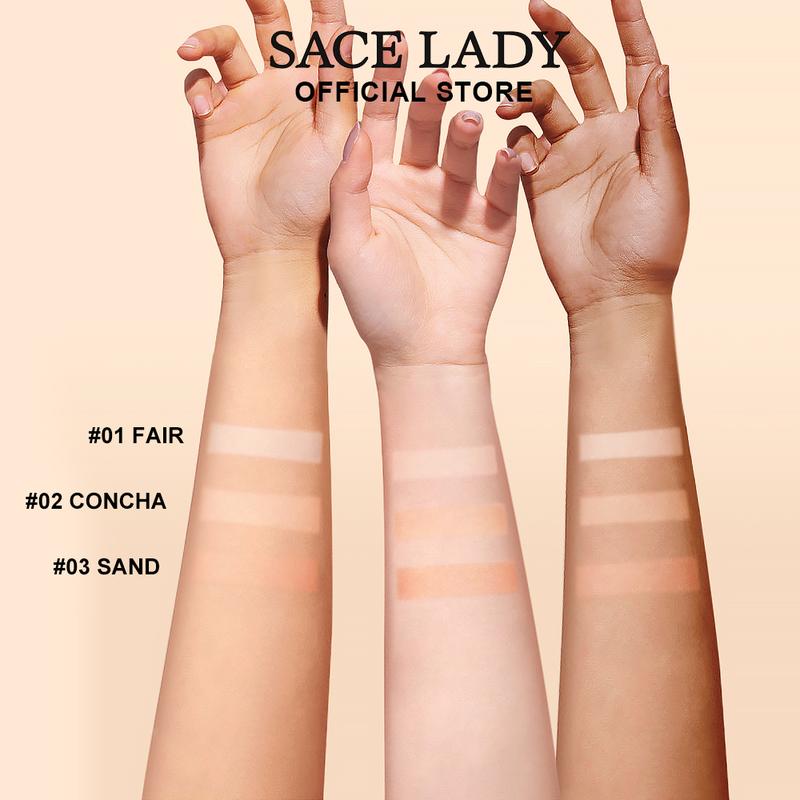 SACE LADY Oil Control Face Powder Matte Waterproof Lasting Setting Powder Face Makeup With Puff 0.35Oz