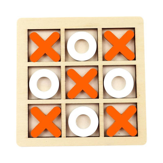 Wooden Tic Tac Toe Game, 1 Set Fun XO Chess Board Game Adult Toys, Family Interactive Puzzle Game, Educational Toys for Home Party, School Accessories, Cool School Supplies