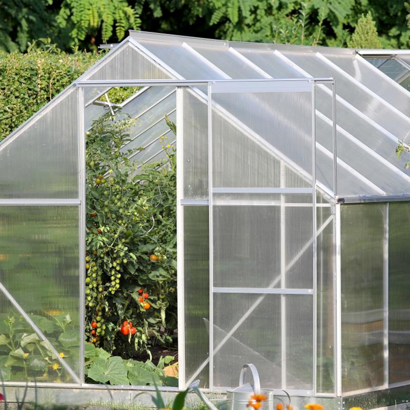 5 Pack Polycarbonate Greenhouse Panels Polycarbonate Sheets Twin-Wall Roof Panels Waterproof UV Protected Clear Corrugated Plastic Roofing for Greenhouse Replacement (4' x 2' x 0.16'')