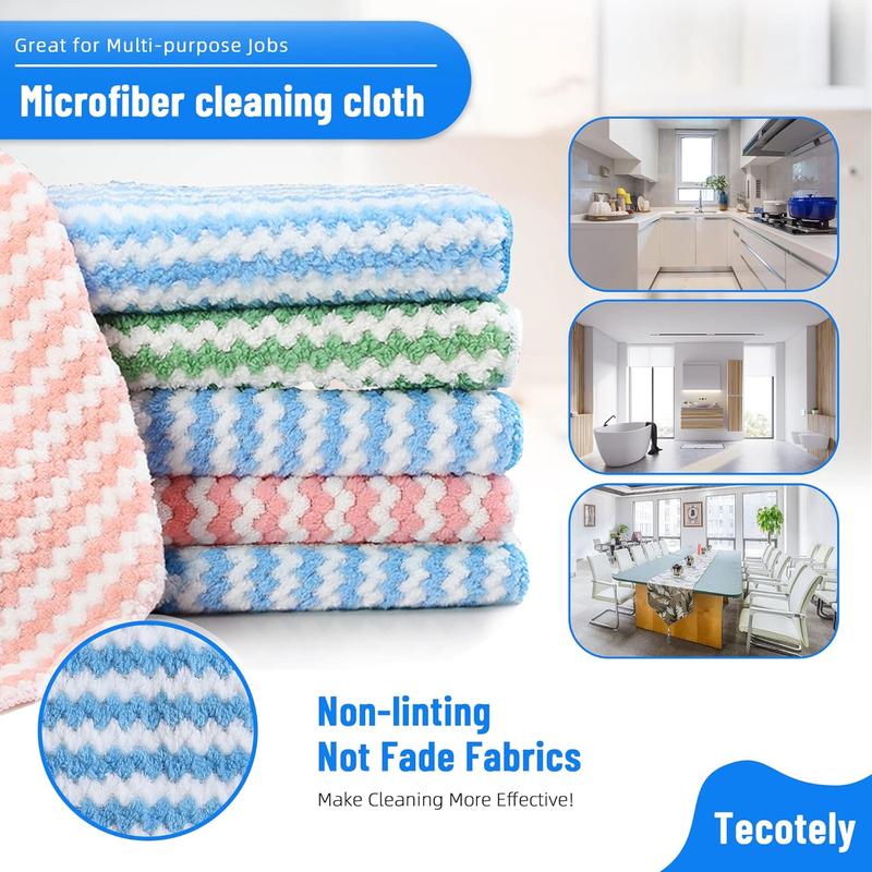 Kitchen Dish Cleaning Cloth, Portable Coral Fleece Dish Towel, Reusable Multipurpose Cleaning Cloth, Household Cleaning Supplies