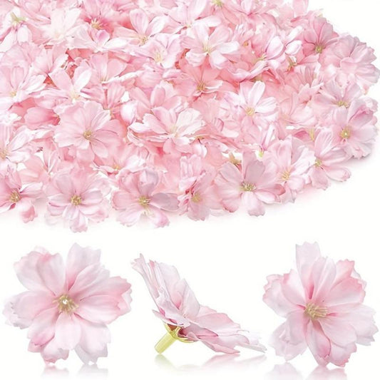 Artificial Cherry Blossom Head, 30pcs Fake Flower Head Decoration,?Spring Decor 2024, DIY Accessories for Wedding Party Gift Decoration, Unique Gift