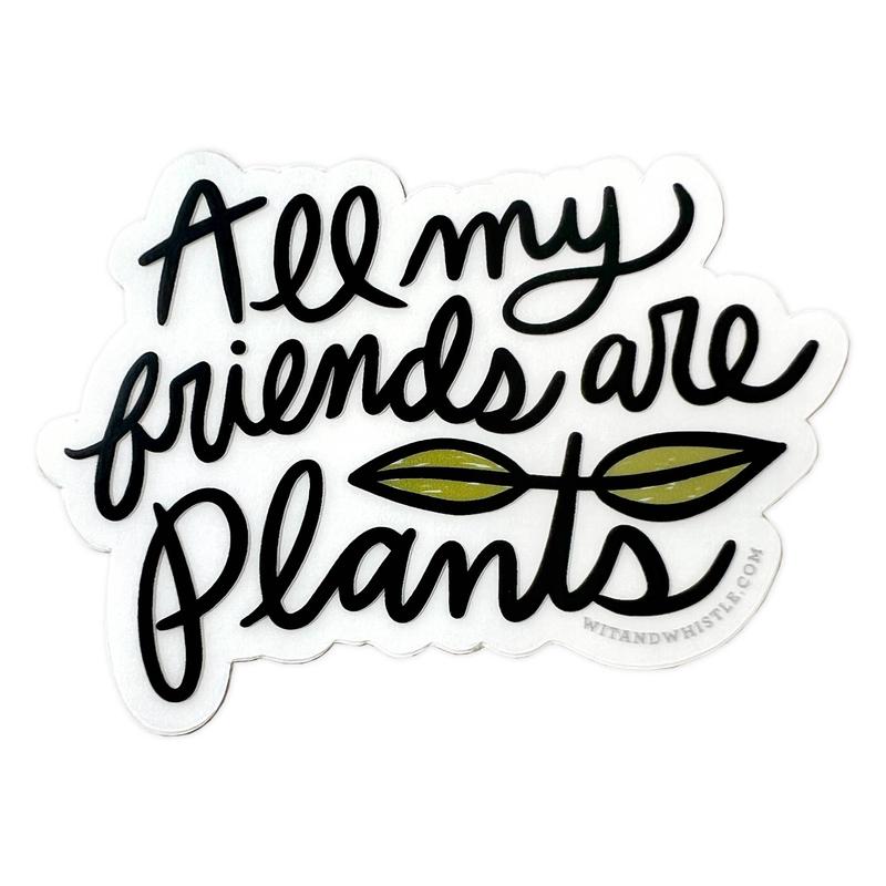 Plant Stickers, Vinyl Fun Stickers, Waterproof Vinyl, Houseplant Stickers