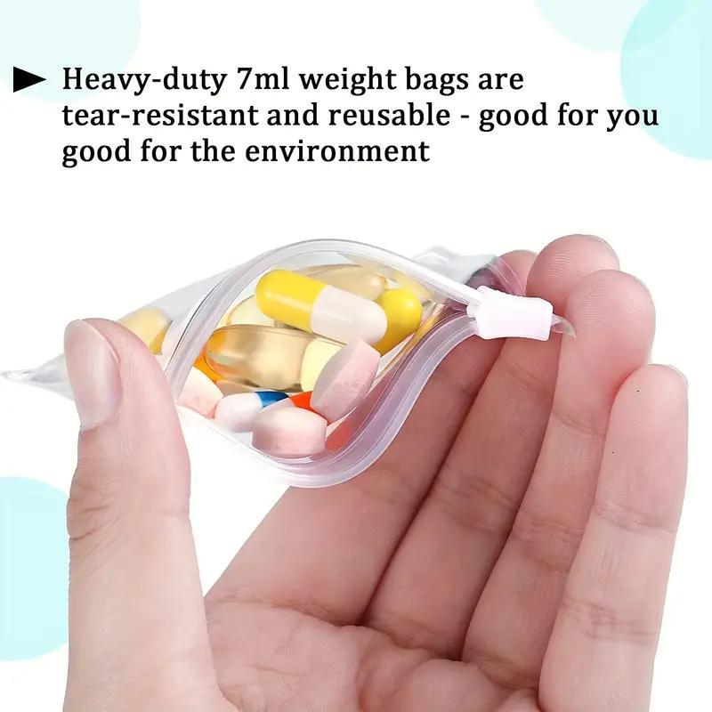 Sewing Accessories Storage Pouch, 12pcs/set Summer Mini Reusable Clear Travel Medicine Organizer Storage Pouches with Slide Lock,?Room Accessories