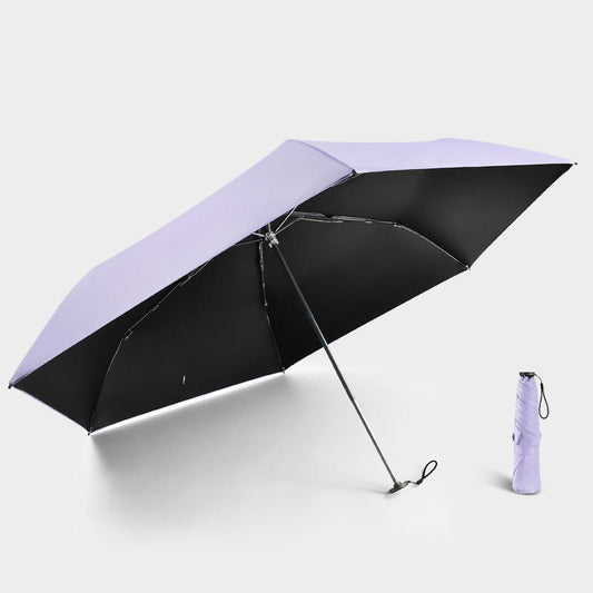 Solid Color Portable Umbrella, Folding Lightweight Umbrella for Men & Women, Small Compact Travel Umbrella for Outdoor Use