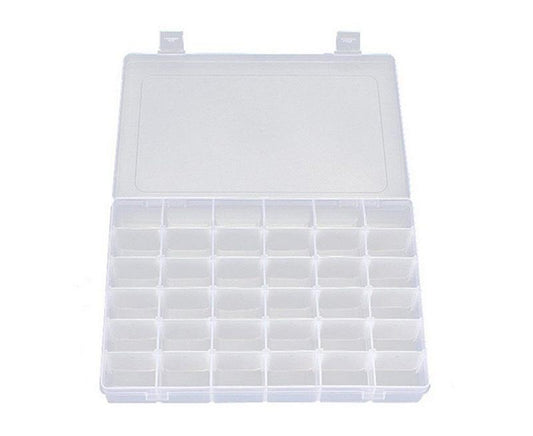 36 Grid Box Storage Organizer Case Display Collection w/ Adjustable Divider Big Plastic Container