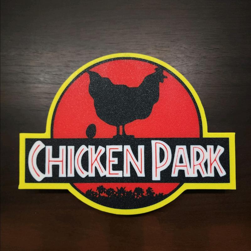 Jurassic chicken coop decoration for door Signs