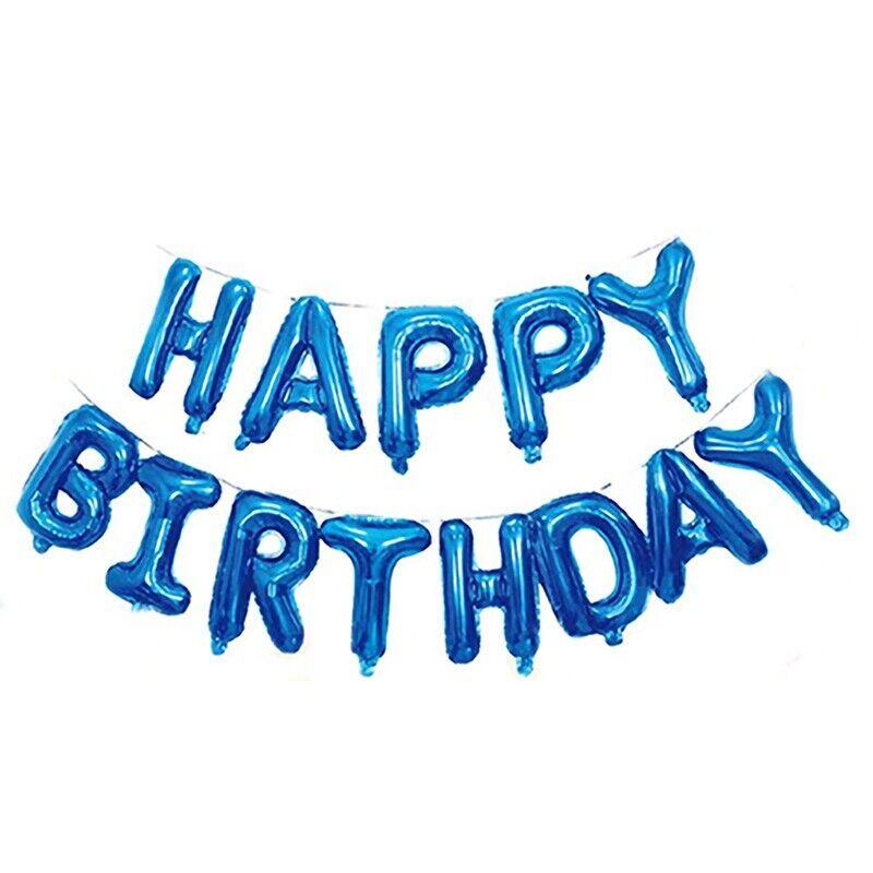 STONESTAR 48* Birthday Party Decorations Set with Blue Happy Birthday Balloons Banner Light Aluminum