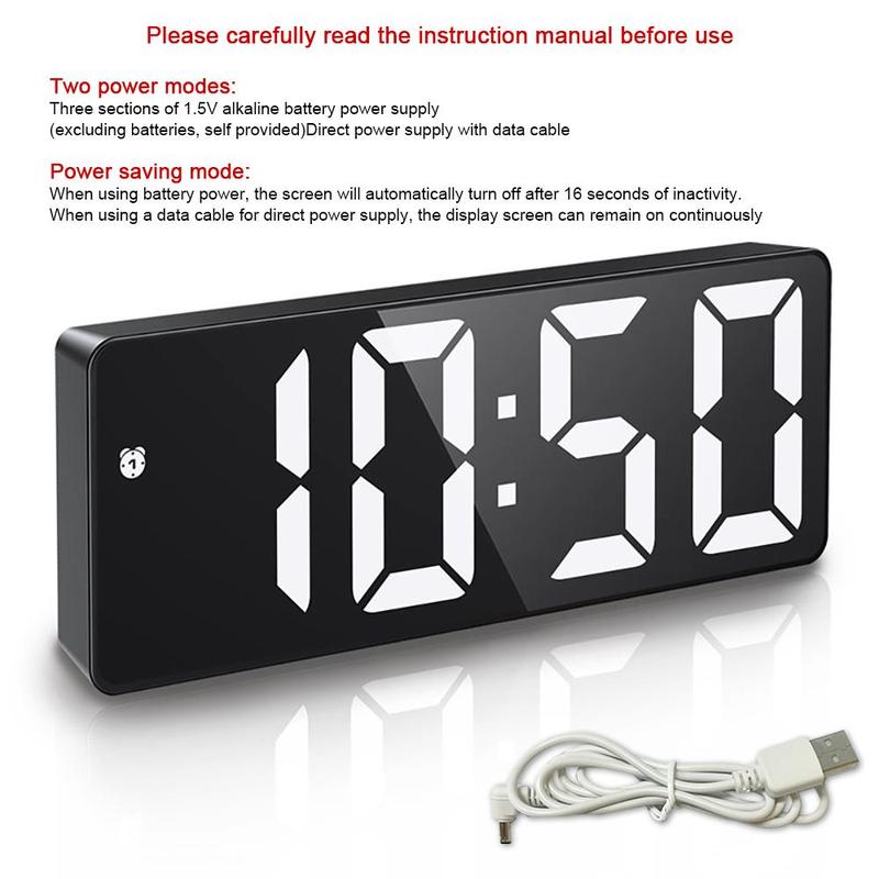 LED Multifunctional Electronic Alarm Clock, Battery/USB Required Creative Simple Digital Clock, Bedside Clock for Home Bedroom Dormitory