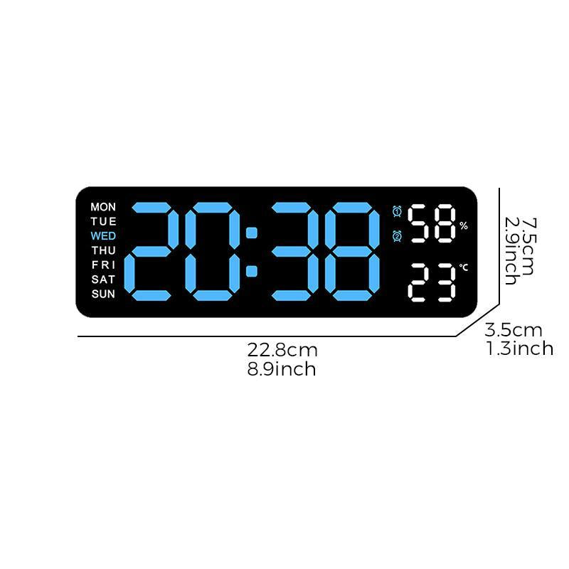 Modern Simple Digital Clock, Multifunctional Hangable Alarm Clock for Halloween, Large Digital Clock with Alarm Function, Suitable for Home Office Bedroom [Battery Required, without Battery]