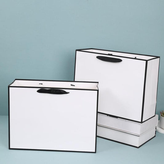 Gift Bag (2pcs), Solid Color Gift Bag, Fashionable Gift Packaging Supplies for Birthday Party