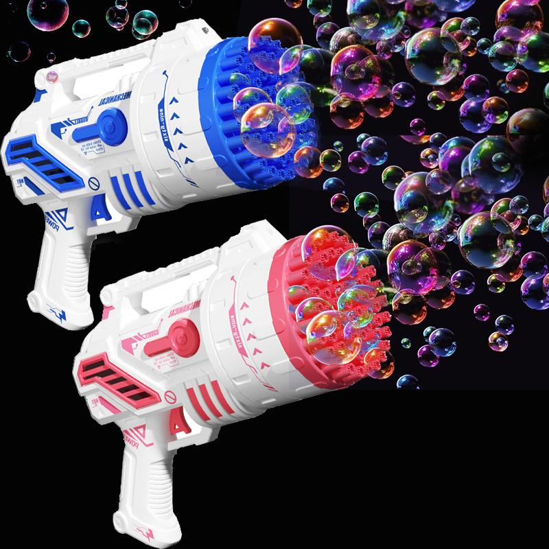 Bubble Machine toys, 69 holes and colored lights, Party bubble machine, battery powered bubble machine, fully automatic electric bubble machine, portable bubble machine, wedding bubble machine, indoor bubble machine.