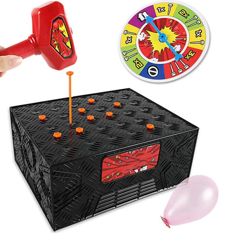 Wack a Balloon Game, Blast Box Balloon Game, 2024 Balloon Popping Game Funny Balloon Desktop Board Games for Family Gatherings Endless Laughter and Excitement