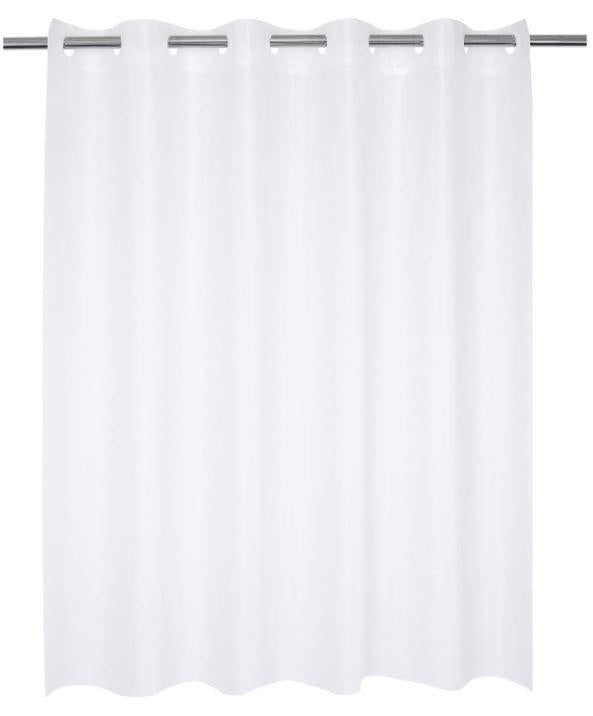 Hotel Grade No Hooks Needed Waterproof Shower Curtain or Liner,Frost (PEVA, 71" x 74")