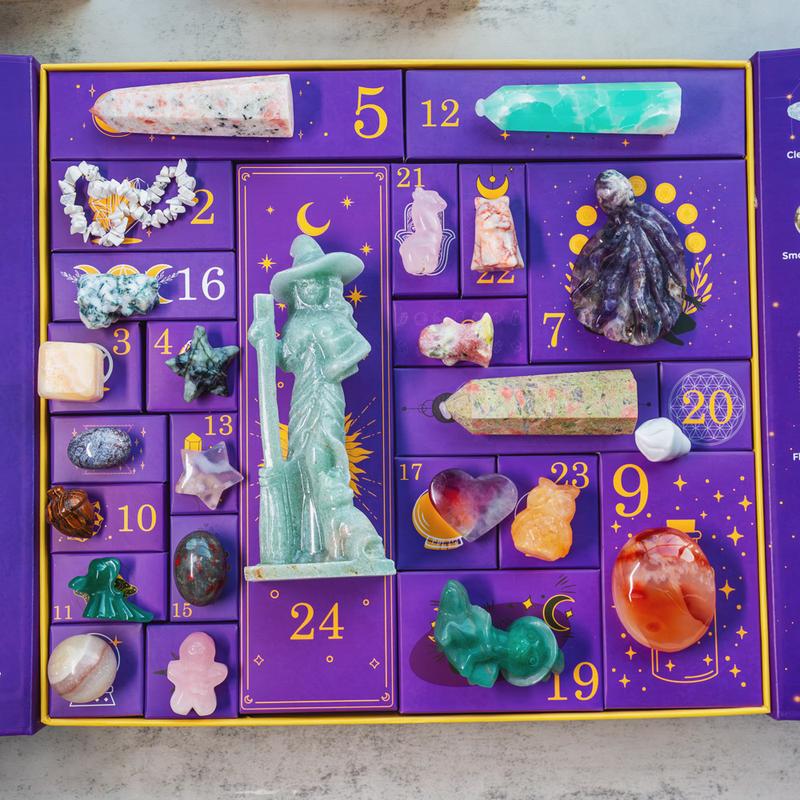 Crystal Halloween Countdown Gift Box - Exciting Treats and Surprises for a Frightfully Fun Celebration