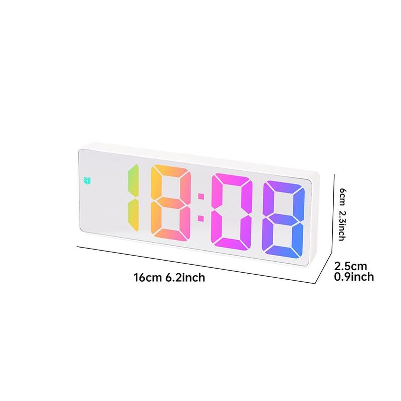 LED Electronic Clock, Creative Alarm Clock, 1 Count USB/Battery Powered Large Screen Clock, Home Decor for Bedroom, Living Room (Battery Not Included)