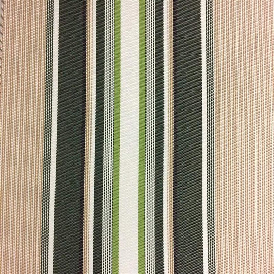 Green Multi Color Striped Oak 100% Waterproof Outdoor Canvas Patio Fabric