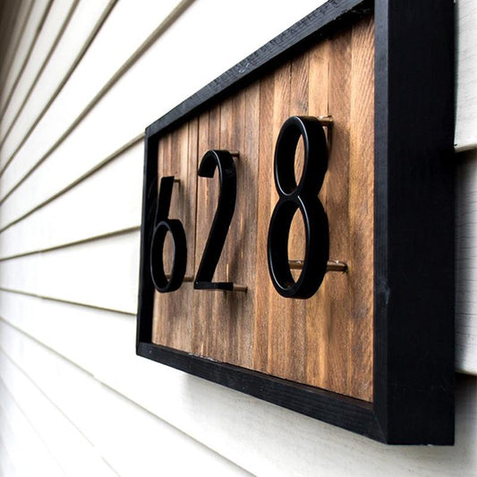 Creative Number & Letter Design Door Number Sign, 1 Count?Floating House Number, Metal Address Plate for Outdoor Door