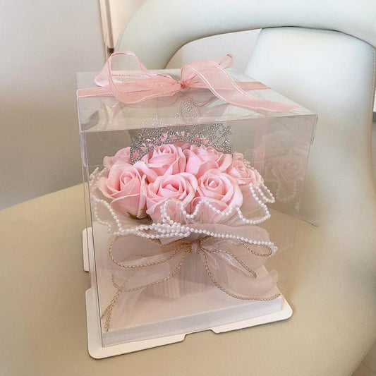 Artificial Rose Bouquet Gift Box, Faux Flower Bouquet Gift Box, Decoration Supplies for Wedding Birthday Festival Party, Birthday Gift,?, Summer?Gifts for Mom Girlfriend Wife