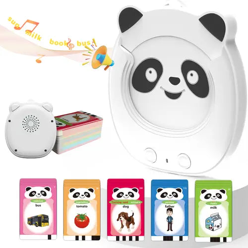 Montessori toys, Panda children's literacy card reader, literacy toys, school education equipment, English storytelling machine learning cards education device