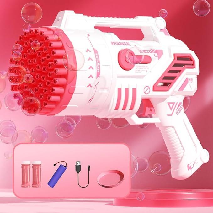 Bubble Machine 69 Hole BubbleBlaster Blower with Colored LightsGifts for Kids Adults Outdoor Gift BestToys for Summer Wedding BirthdayParty