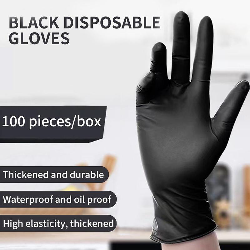 100pcs/box Disposable Thickened & Durable Nitrile Gloves, Multipurpose Oil-proof Work Gloves, Suitable for Mechanical Manufacturing, Food Processing